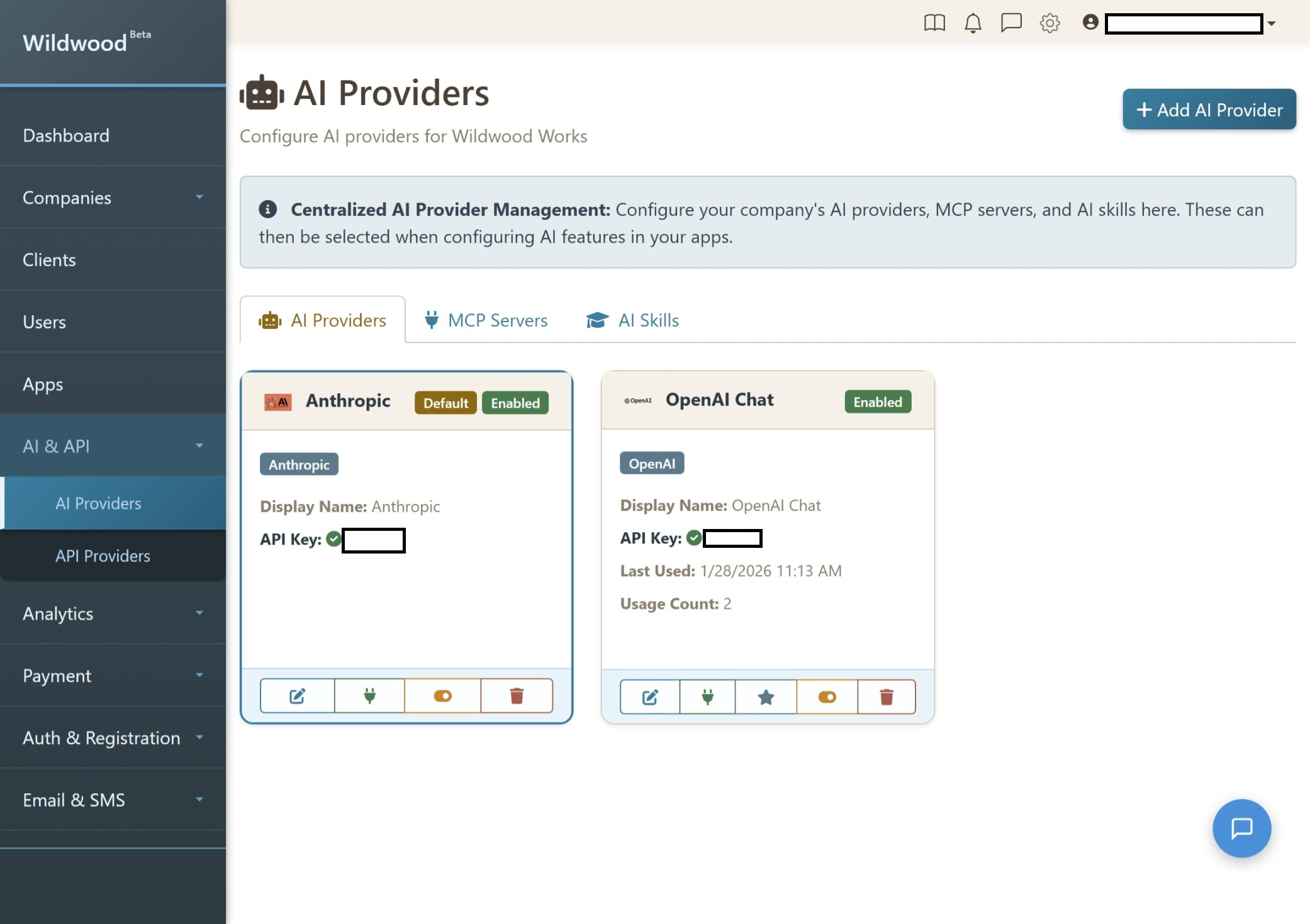 Wildwood AI Providers